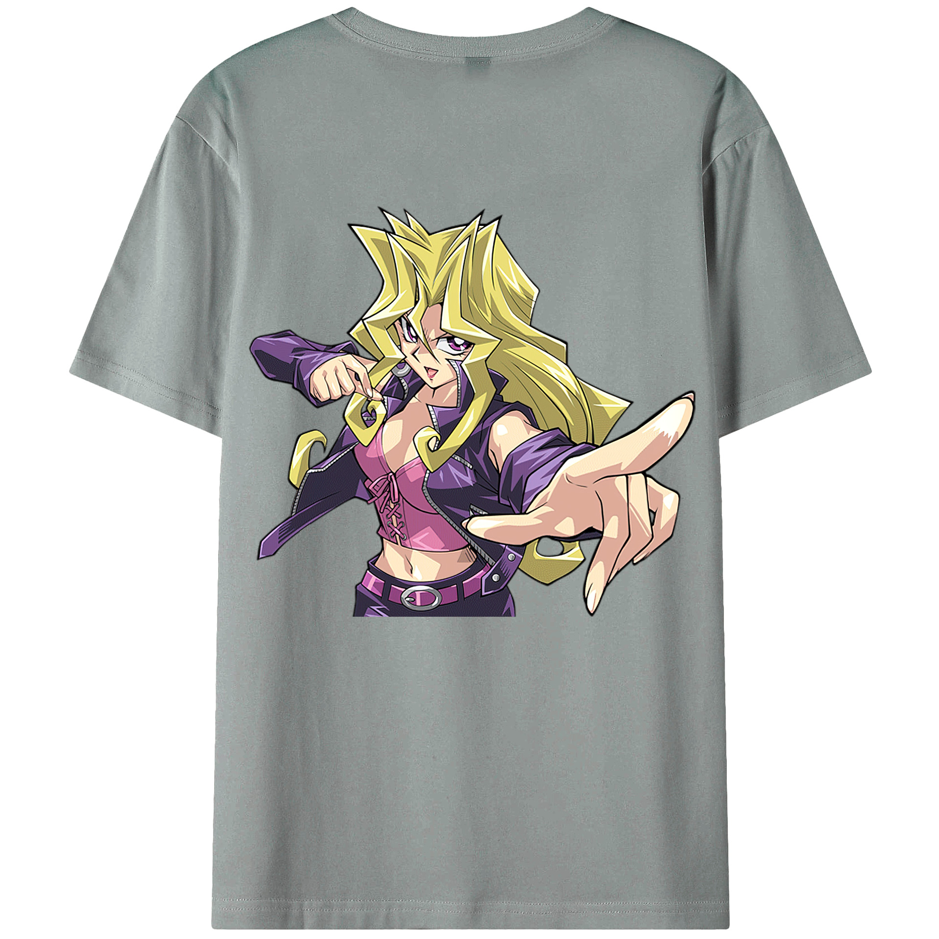 （画像用） 遊☆戯☆王 Yu-Gi-Oh! 綿100％ メンズ半袖Tシャツ（バックプリント） 通気性